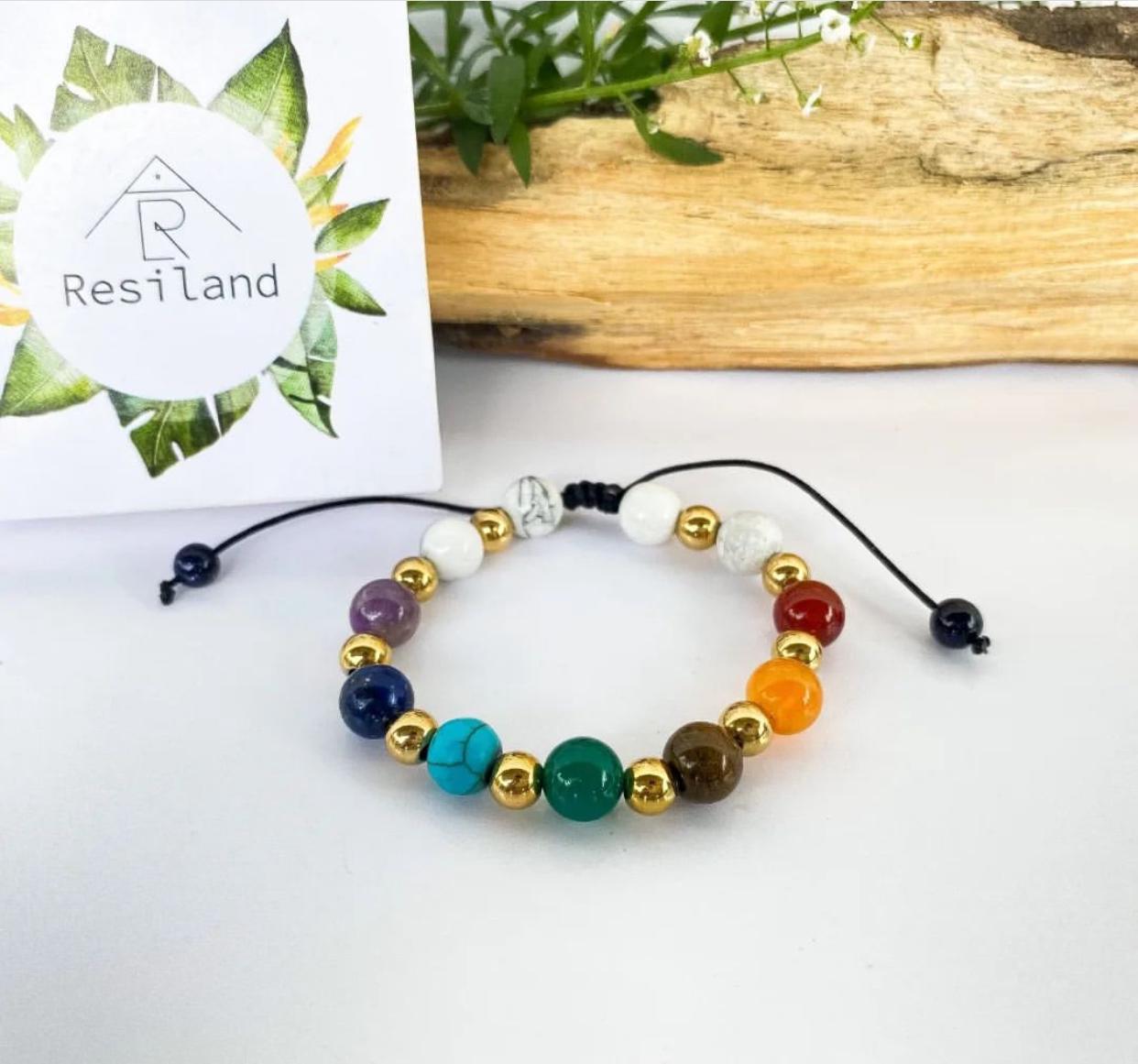 Pulsera 7 chakras en denario