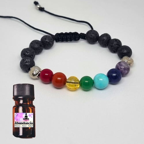 Pulsera 7 Chakras con 1 Esencia